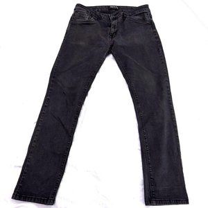 Kenneth Cole New York Jeans Slim Fit Black Denim Straight Leg Casual Pants 34x32